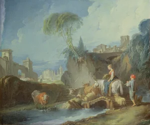 Traversée du pont, fin des années 1730